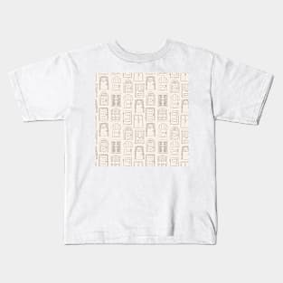 Seamless pattern. Collection of old door icon Kids T-Shirt